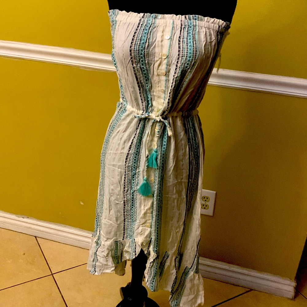 Blue island beach dress size small